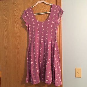 Purple and White midi dress